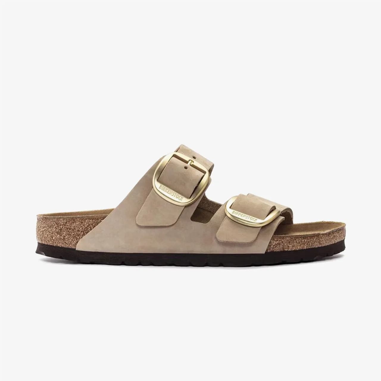 Birkenstock Arizona Big Buckle Nubuk Kadın Krem Terlik — görsel 1