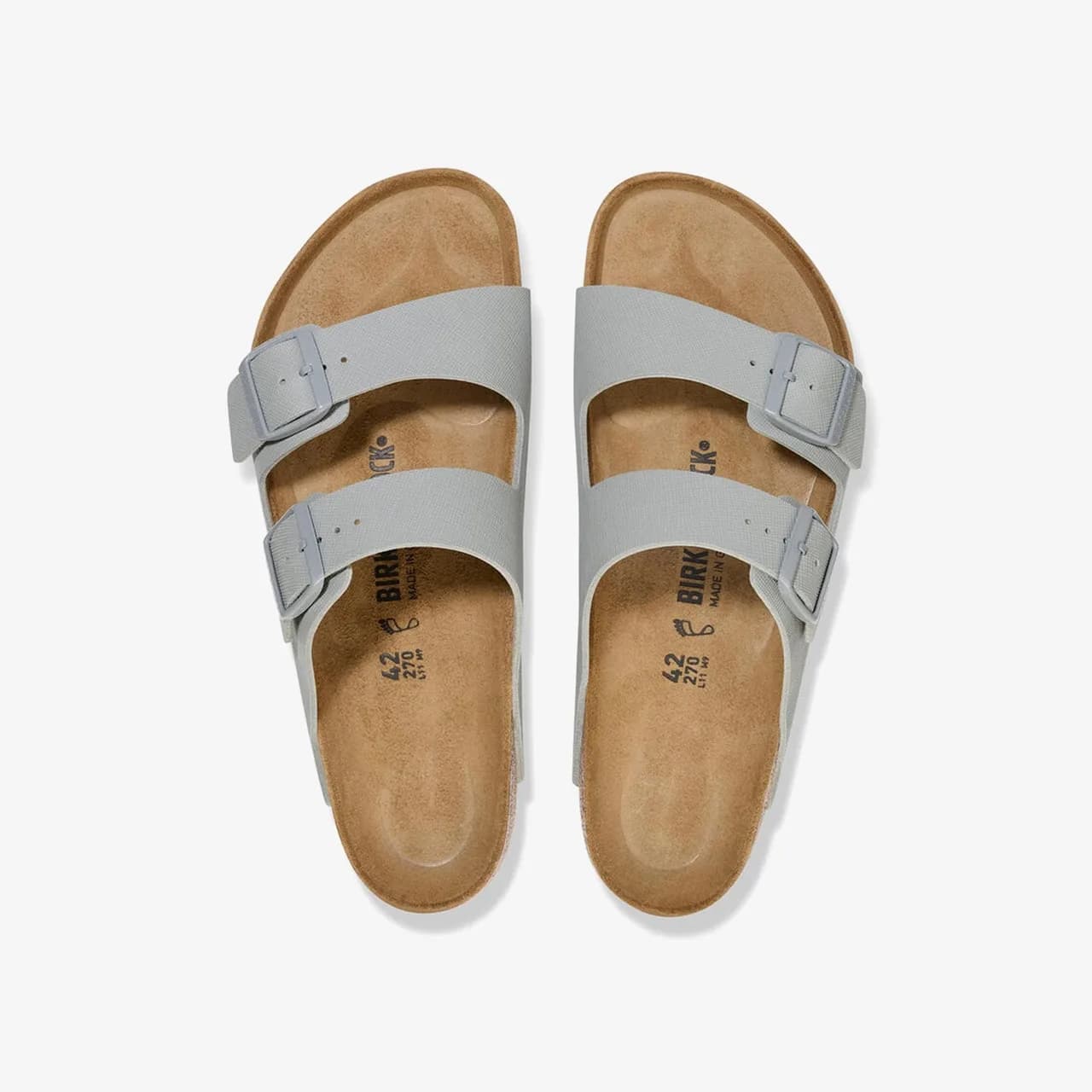 Birkenstock Arizona Bf Saffiano Erkek Gri Terlik — görsel 1