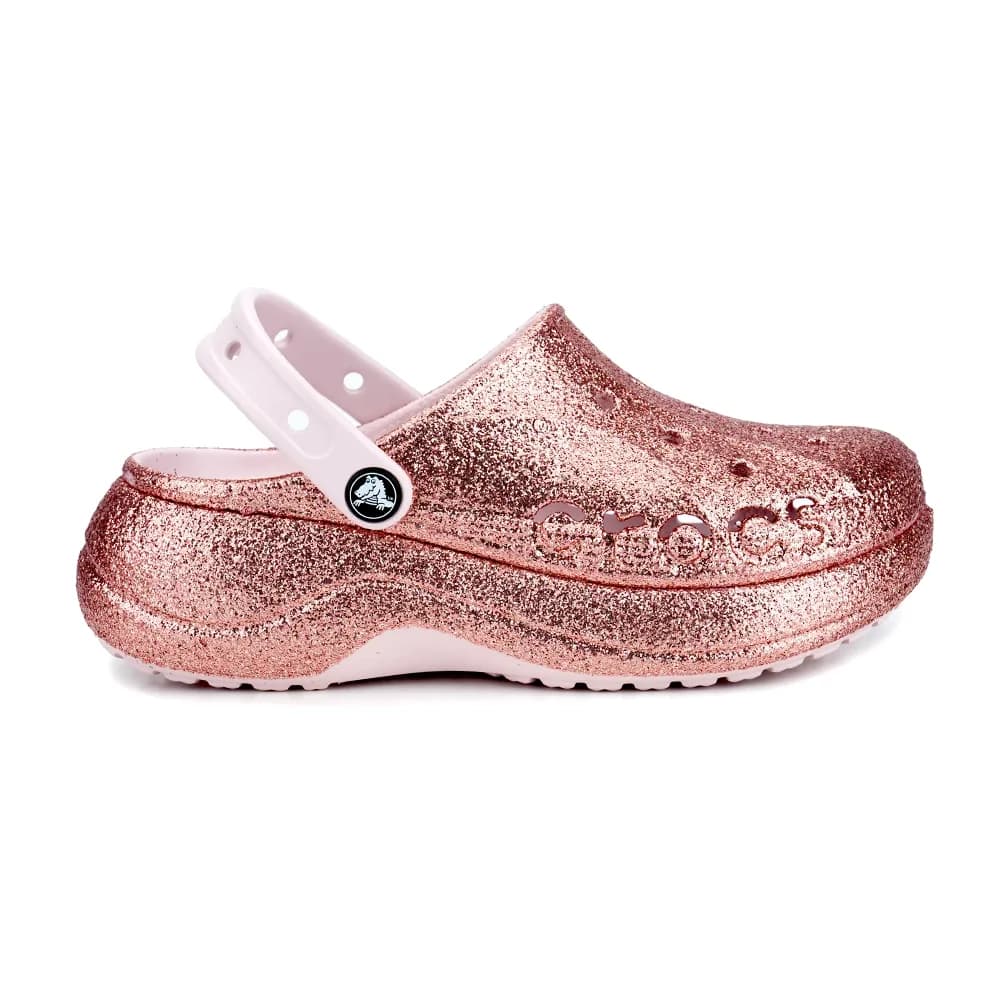 Crocs Baya Platform Glitter Clog 208459-6PI Kadın Terlik Pembe — görsel 1