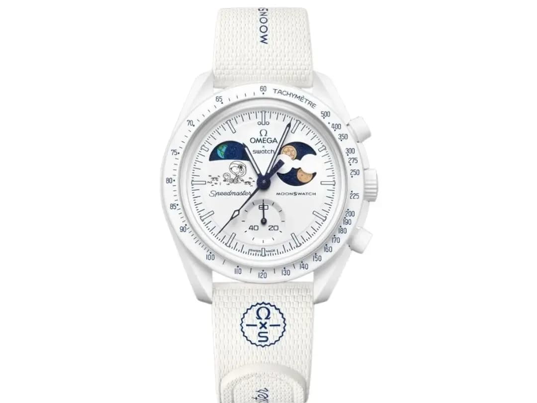 Omega x Bioceramic MoonSwatch: Mission to Earthphase - Moonshine™ Gold (Cold Moon Edition) — görsel 1