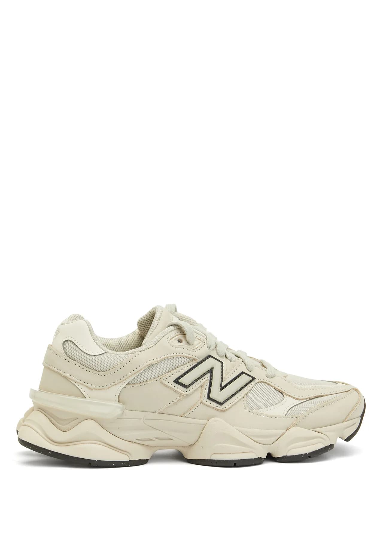 9060 Bej Kadın Deri Sneaker