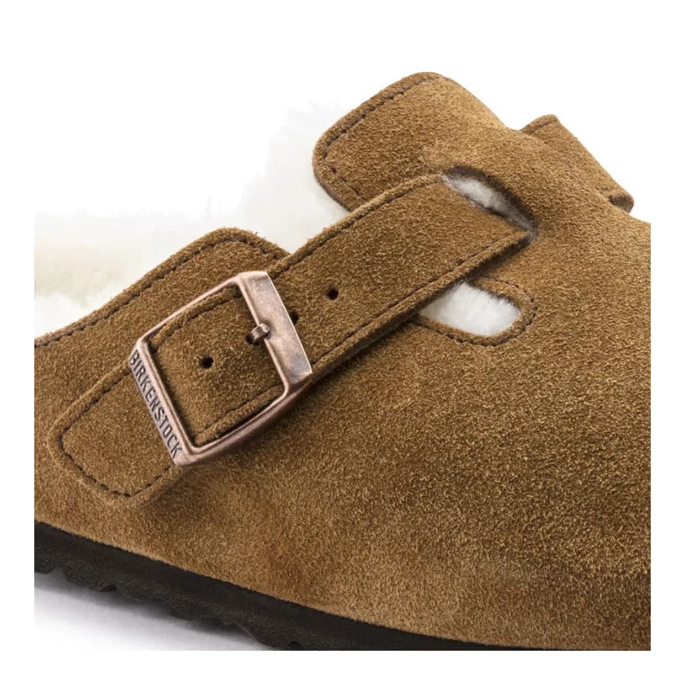 Birkenstock Suede Shearling Unisex Kahverengi Terlik · 1001141 (11/11)