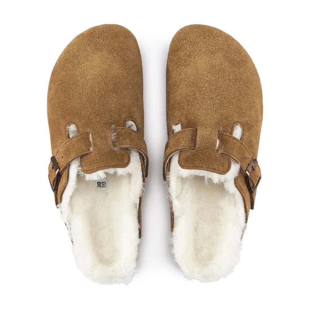 Birkenstock Suede Shearling Unisex Kahverengi Terlik · 1001141 (8/11)