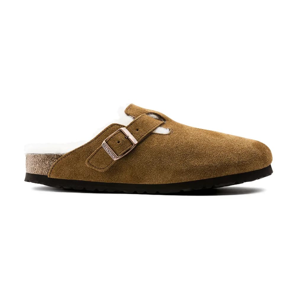 Birkenstock Suede Shearling Unisex Kahverengi Terlik · 1001141 (10/11)