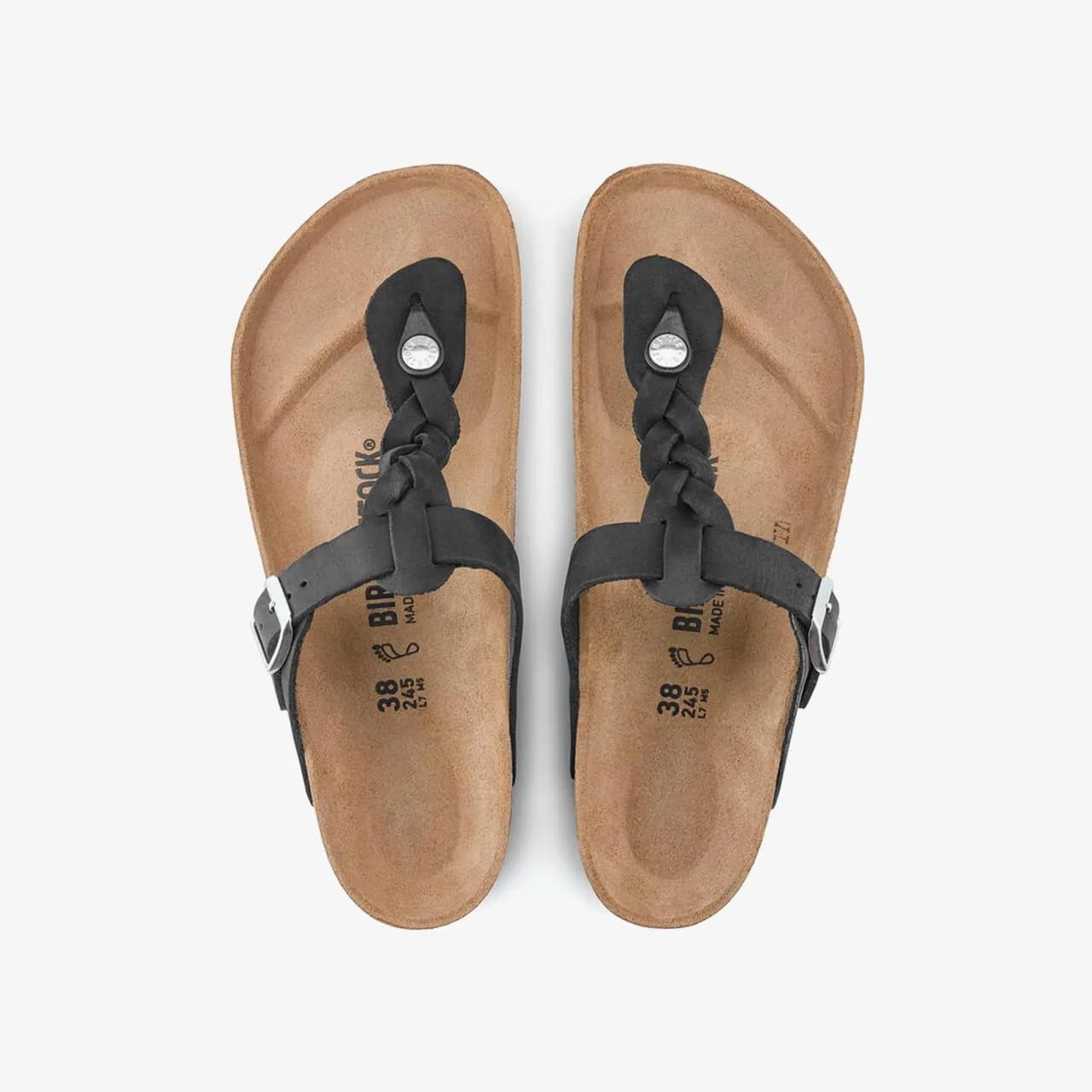 Birkenstock Gizeh Leoi Braided Kadın Siyah Terlik · 1021349 (3/6)
