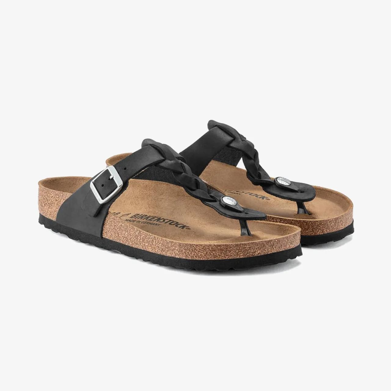 Birkenstock Gizeh Leoi Braided Kadın Siyah Terlik · 1021349 (4/6)