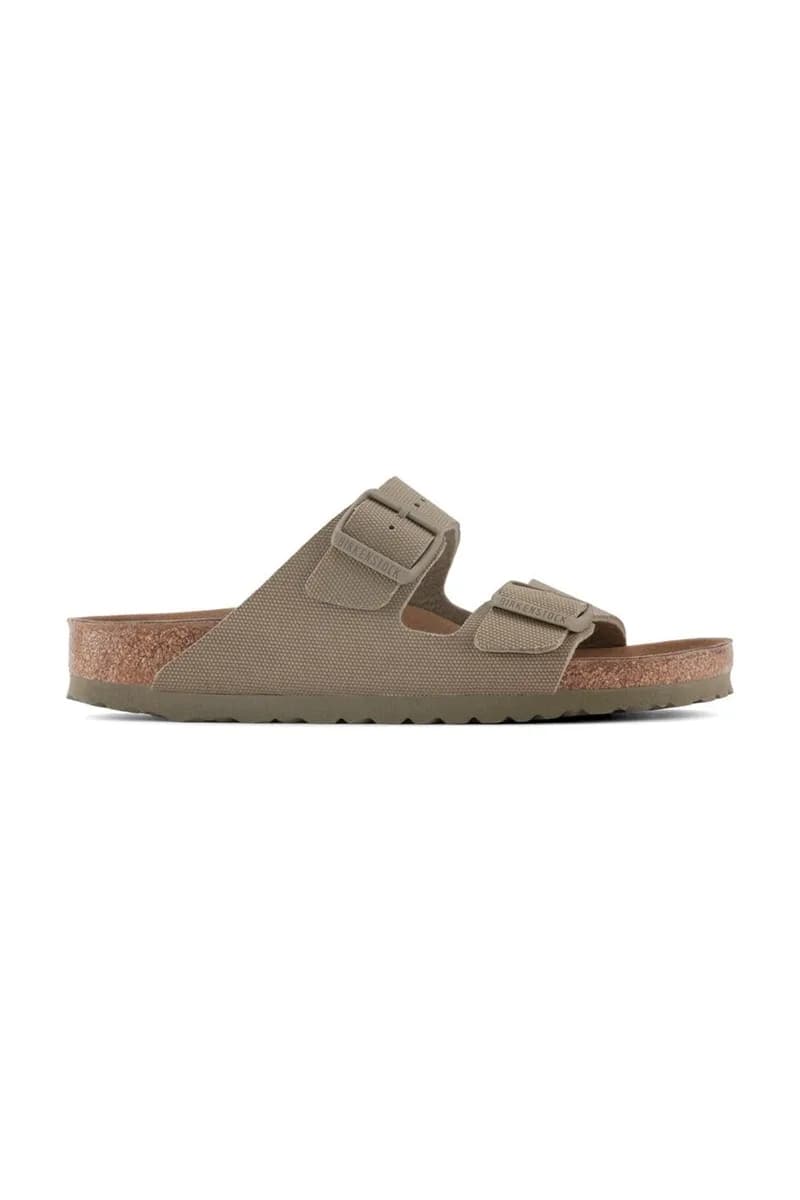 Birkenstock Arizona Tex Canvas Vegan Erkek Haki Terlik