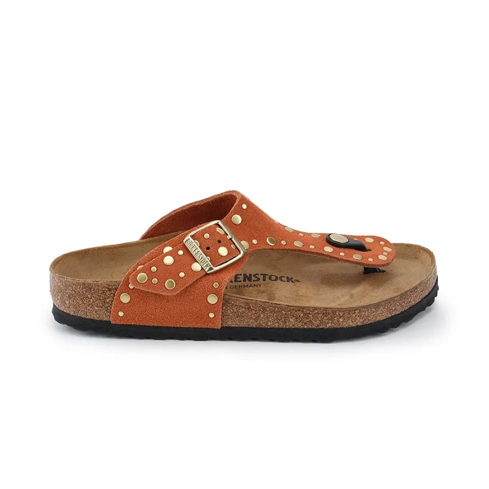 Birkenstock Gizeh Rivet Border Kadın Terlik Turuncu görsel 1