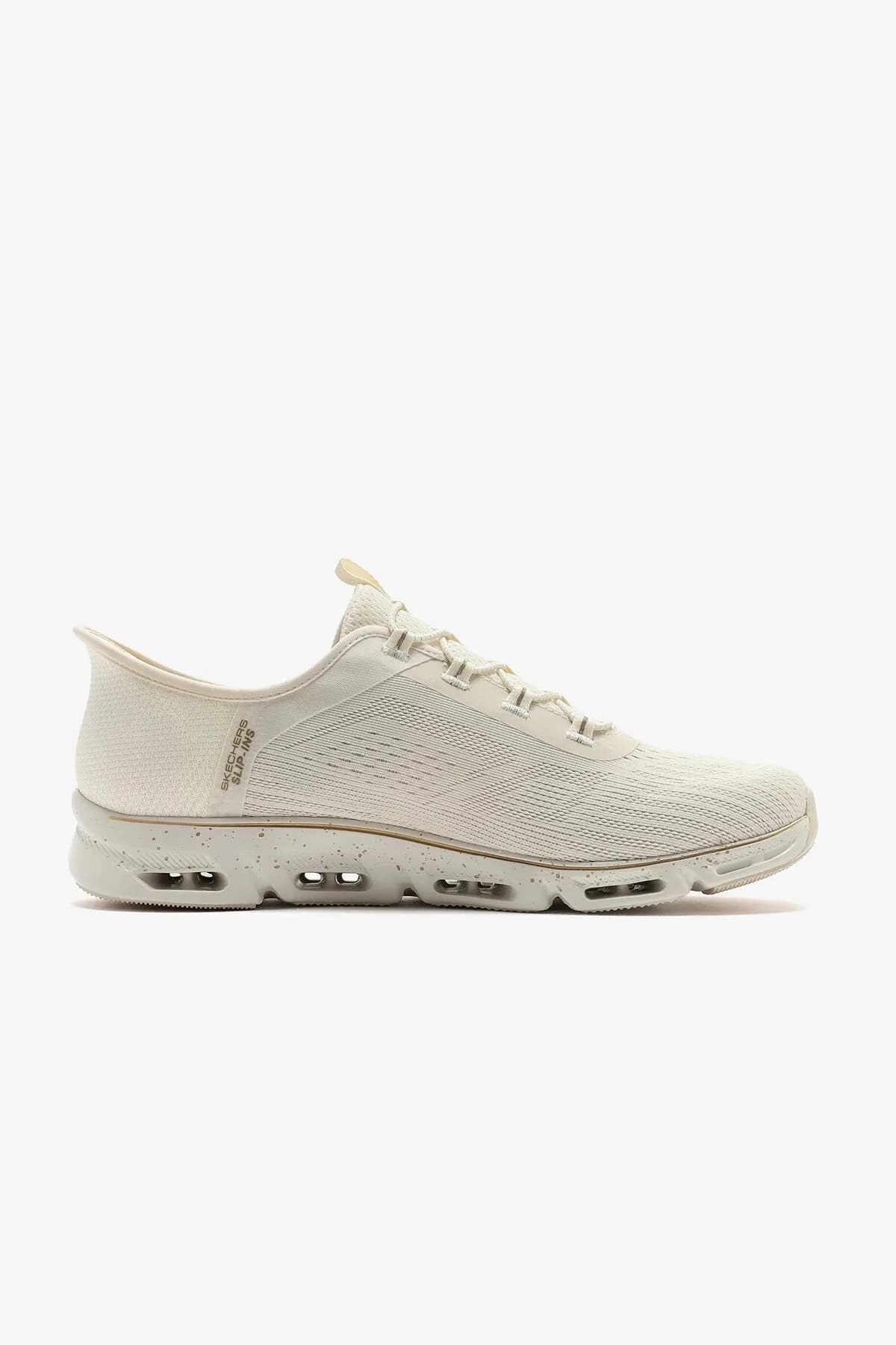 Skechers Kadın Glıde Step Gratıfy Ayakkabı Beyaz/altın görsel 1