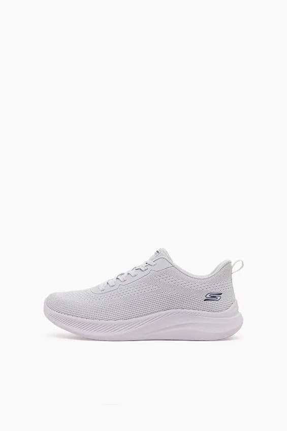 Skechers Erkek Bobs Moda Flex Ayakkabı Açık gri