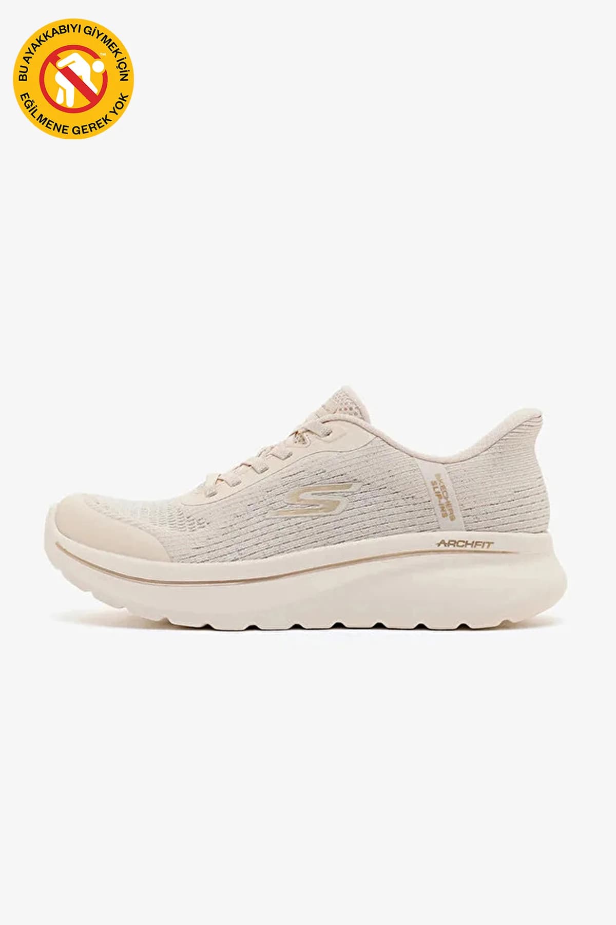 Skechers Kadın Go Walk Arch Fit N Joy Slip ins Ayakkabı Bej