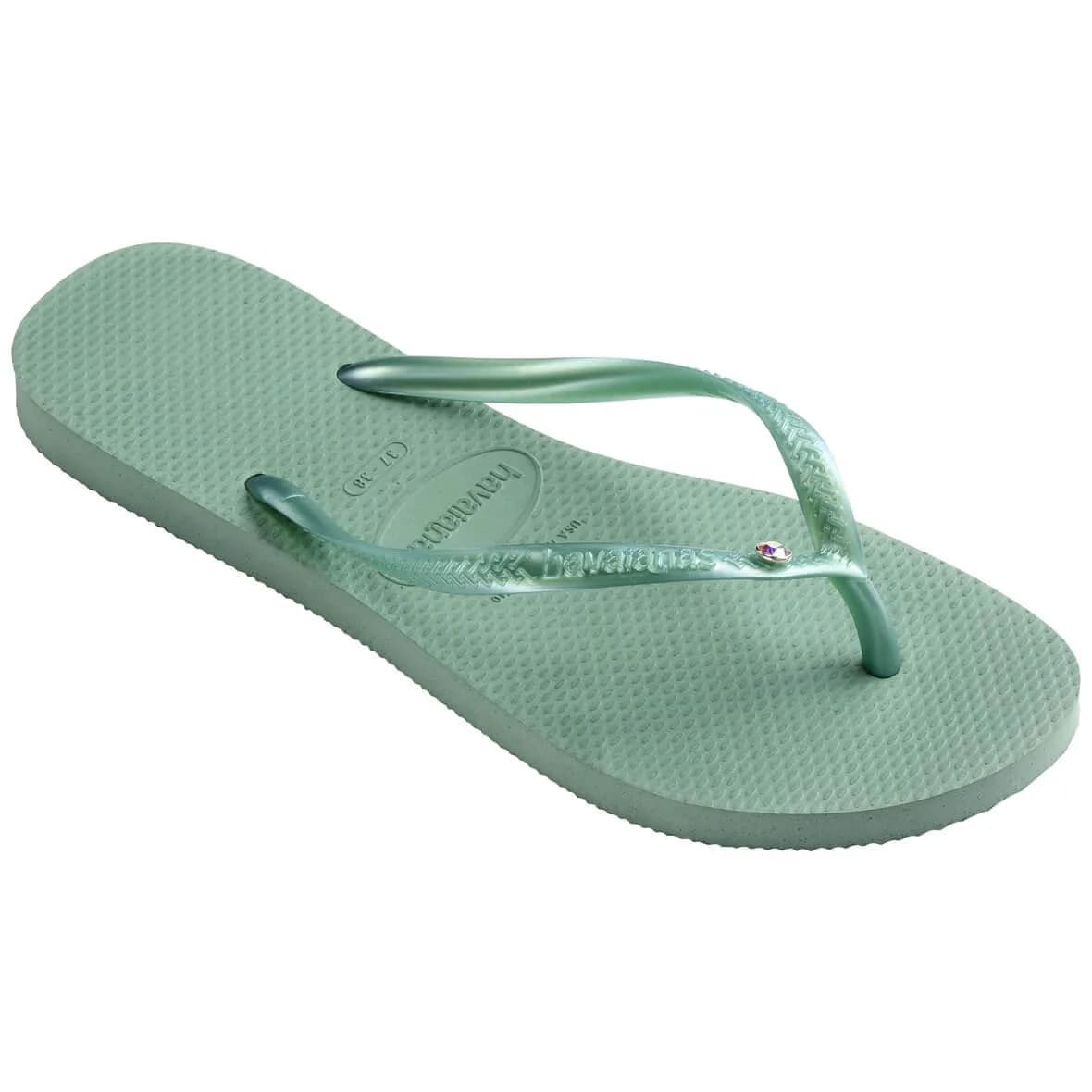 Havaianas Slim Crystal SW II Kadın Terlik - Açık Yeşil görsel 1