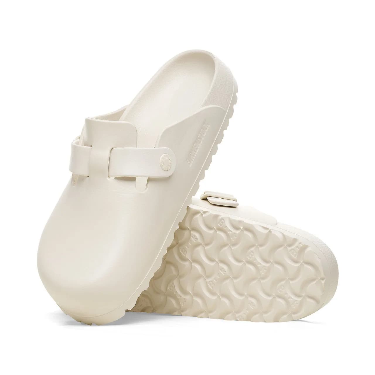 Birkenstock Boston Eva Erkek Ekru Terlik — Beyaz · 1027381 (6/12)