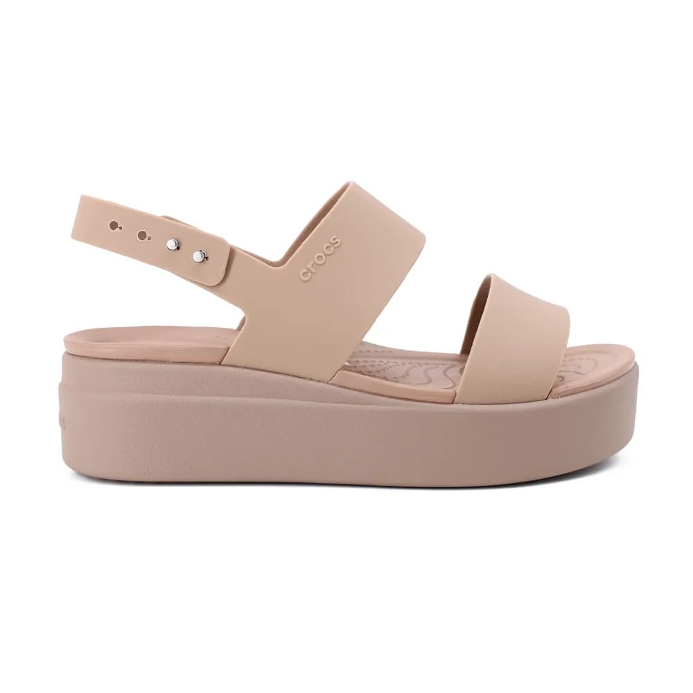 Crocs Brooklyn Low Wedge Kadın Terlik Sütlü Kahve