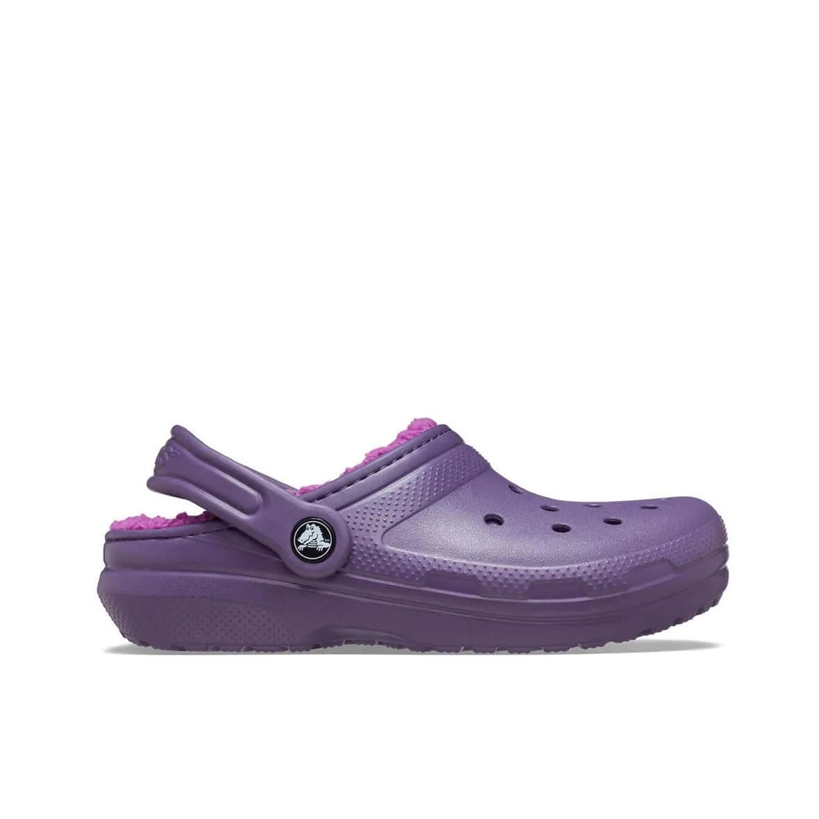 Crocs Classic Lined Clog K Çocuk Terlik - Gece Moru