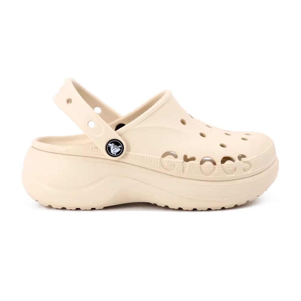 Crocs Baya Platform Clog Kadın Terlik Bej görsel 1
