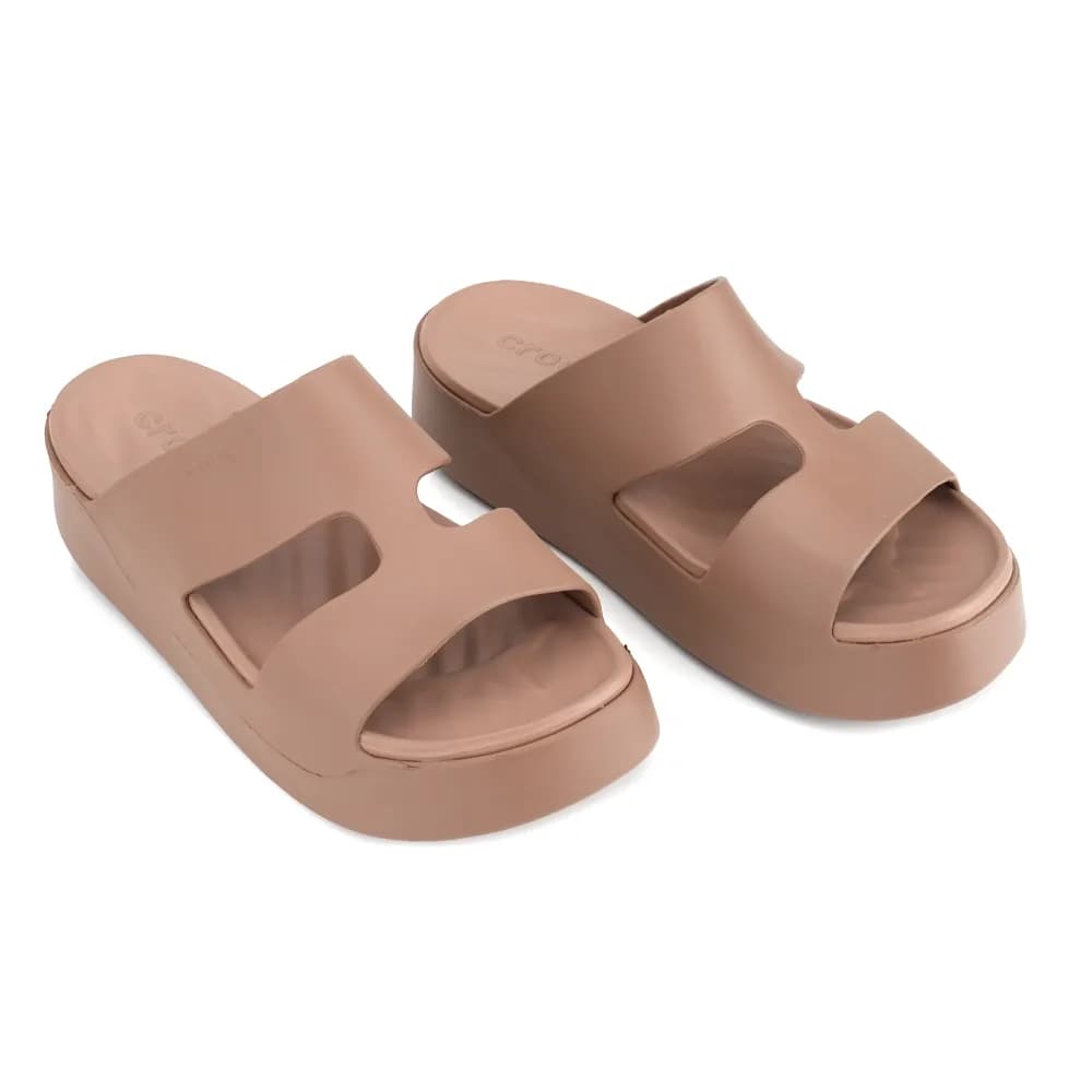 Crocs Getaway Platform H-Strap Kadın Terlik Açık Kahverengi görsel 1