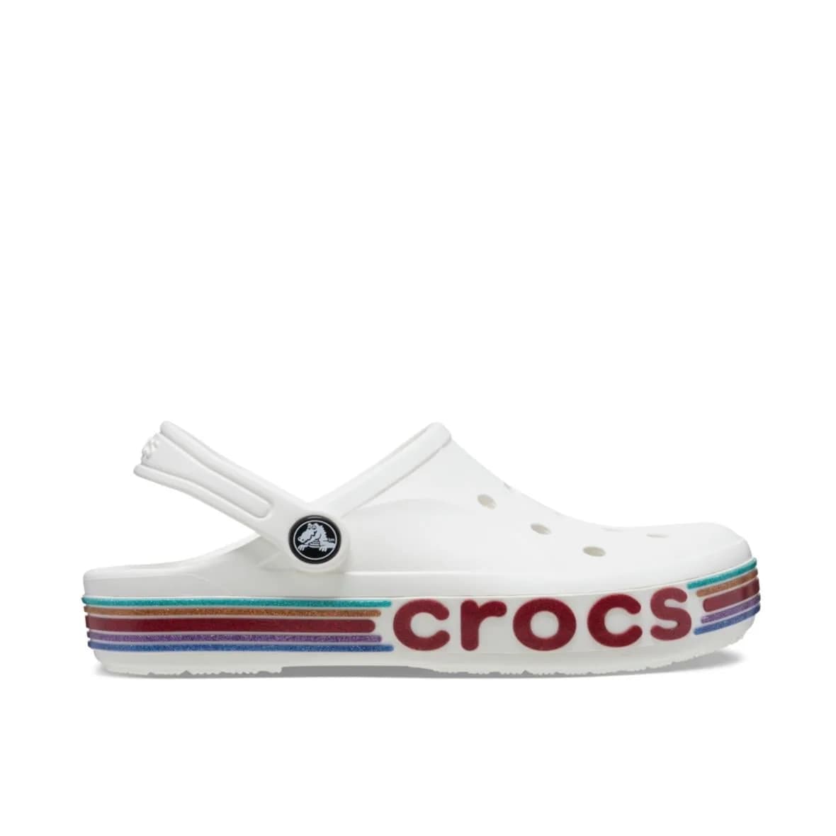 Crocs Bayaband Rainbow Glitter Clg K Çocuk Terlik - Beyaz görsel 1