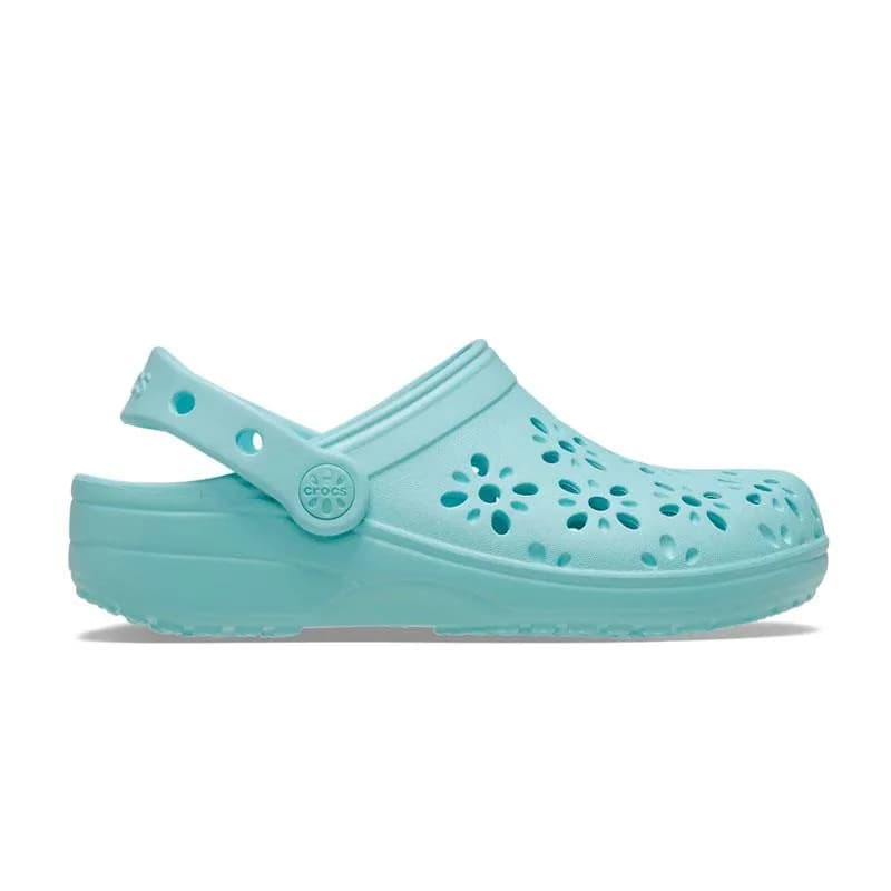 Classic Floral Cut Out Clog K Çocuk Sandalet görsel 1