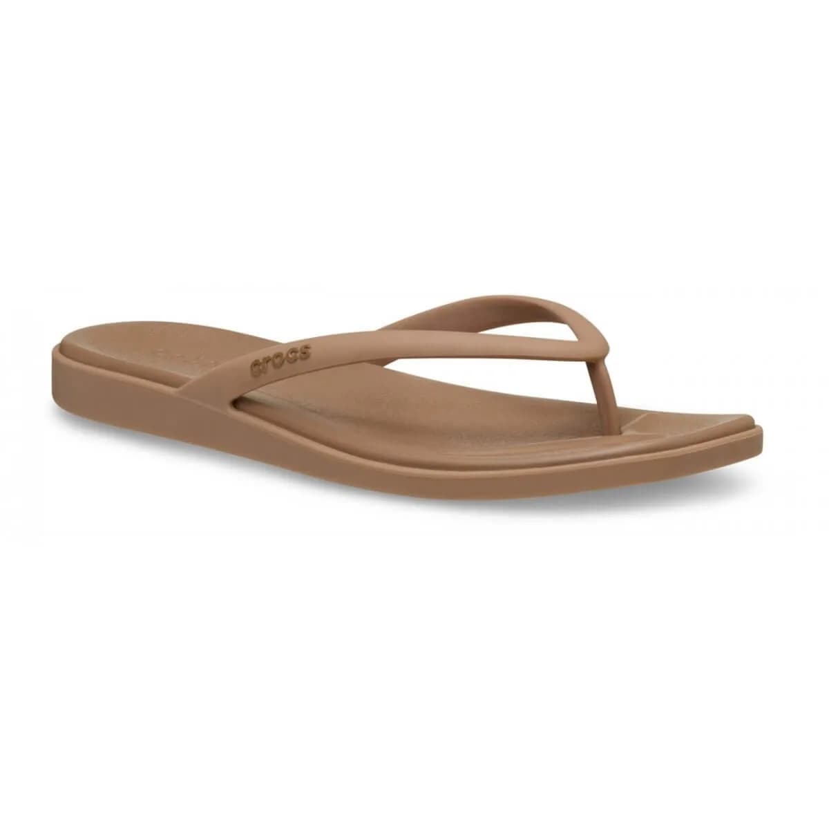 Crocs Miami Flip Kadın Parmakarası Terlik - Sütlü Kahve görsel 1