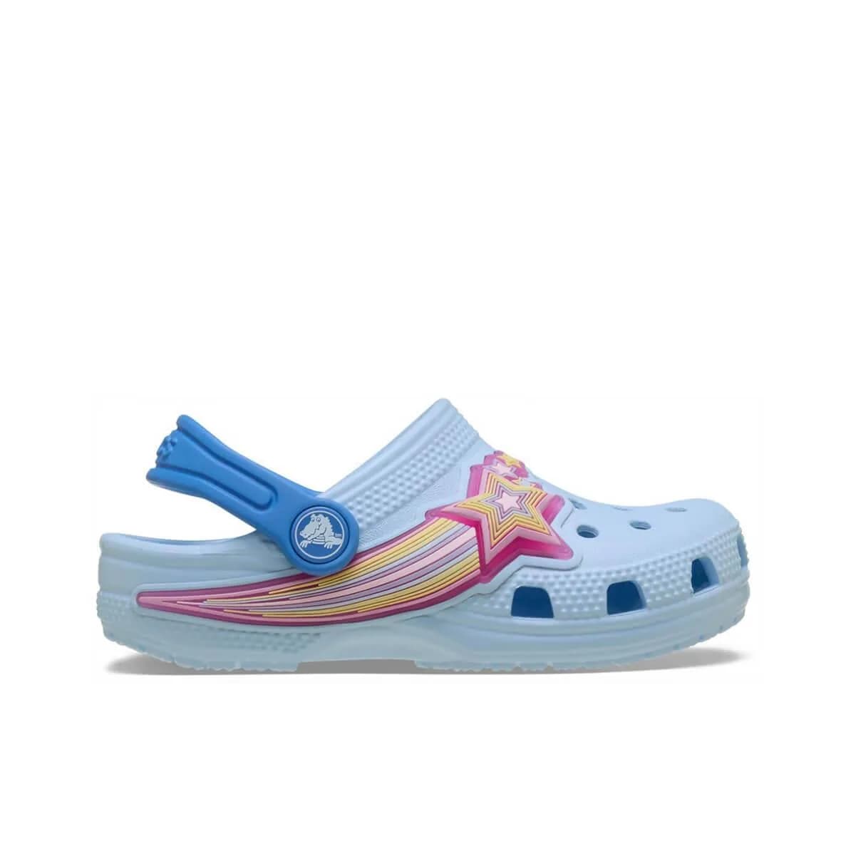 Crocs Classic Star Lights Clog T Işıklı Çocuk Terlik - Açık Mavi görsel 1