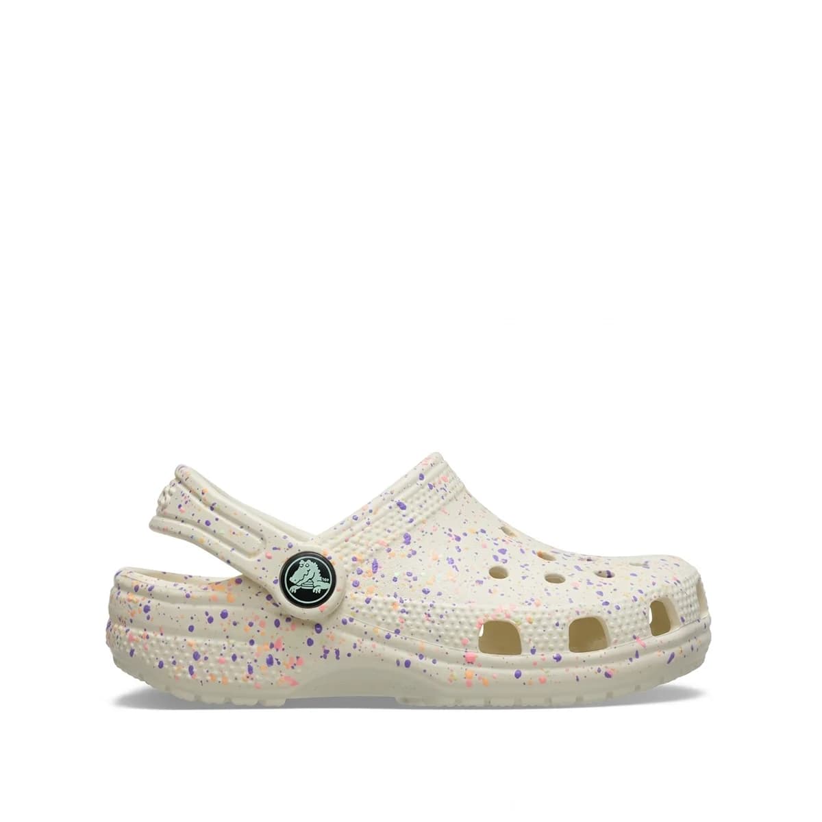 Crocs Classic Glow Paint Splatter Clog Çocuk Bej Terlik görsel 1