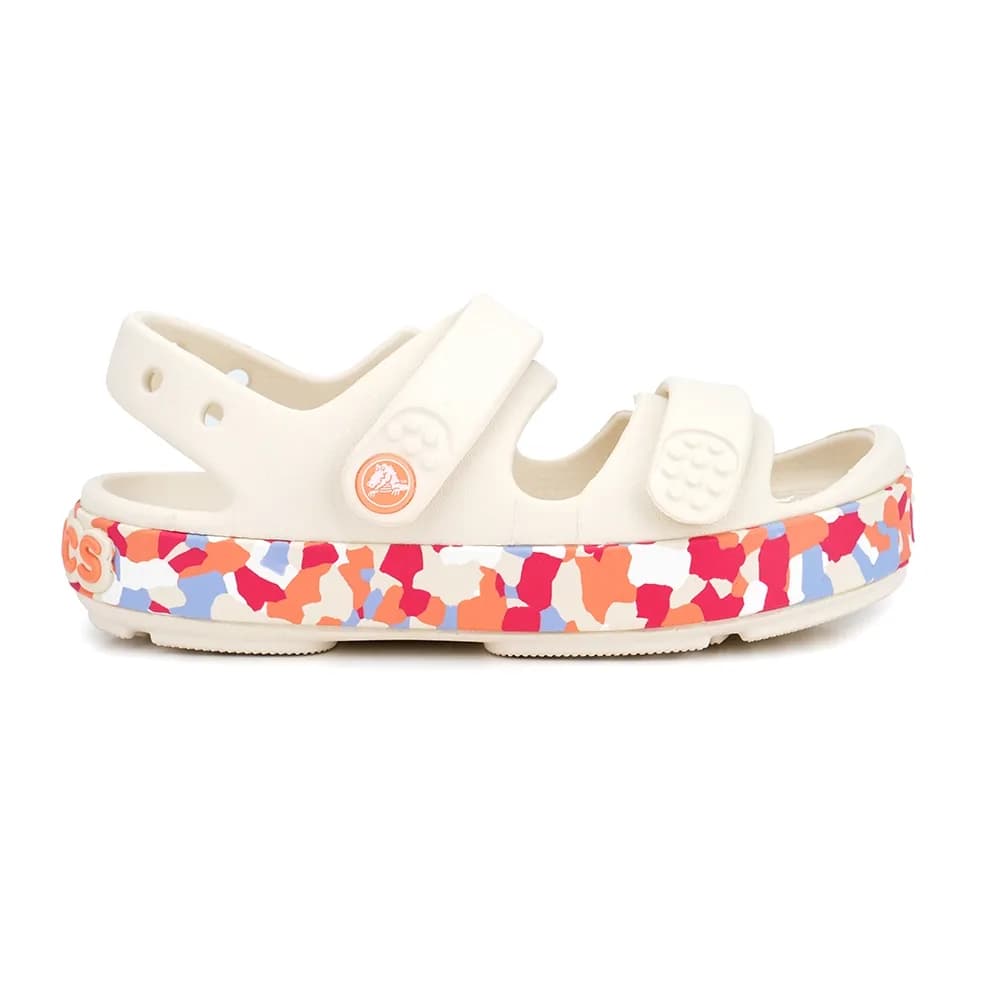 Crocs Crocband Cruiser Glow Confetti Band Çocuk Terlik Krem görsel 1