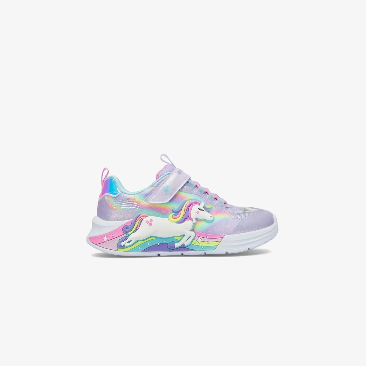 Skechers Unicorn Chaser Büyük Kız Çocuk Mor Işıklı Spor Ayakkabı — Çok Renkli