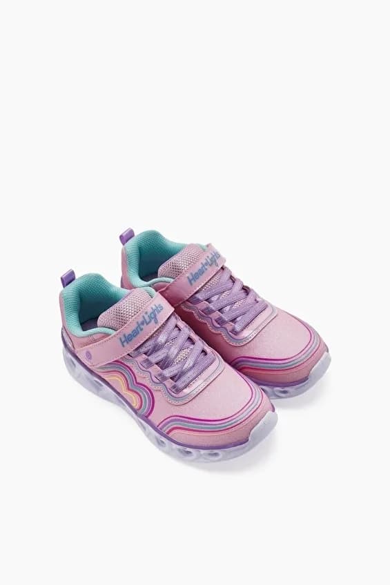 Skechers HEART LİGHTS - RETRO HEARTS Büyük Kız Çocuk Pembe Işıklı Spor Ayakkabı · 302689L-LPMT (7/11)
