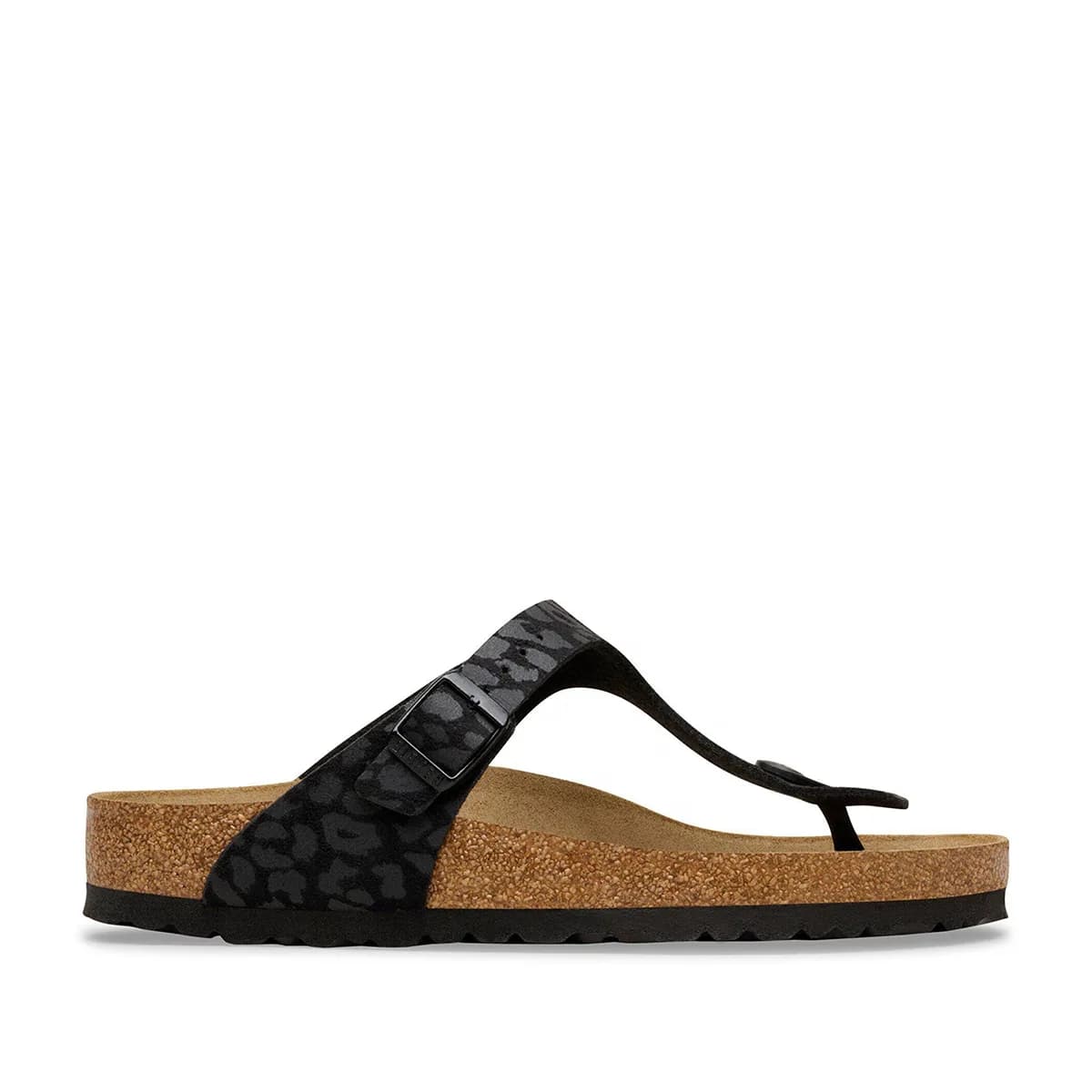 Birkenstock Gizeh Syn Leopard Kadın Siyah Terlik