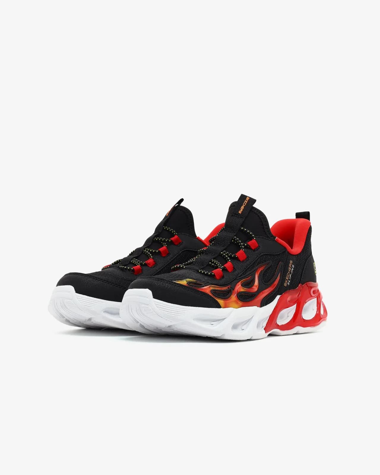Skechers THERMO-FLASH 2.0 HEAT-BRISK Büyük Erkek Çocuk Siyah/Kirmizi Işıklı Spor Ayakkabı · 403898L-BKRD (3/6)