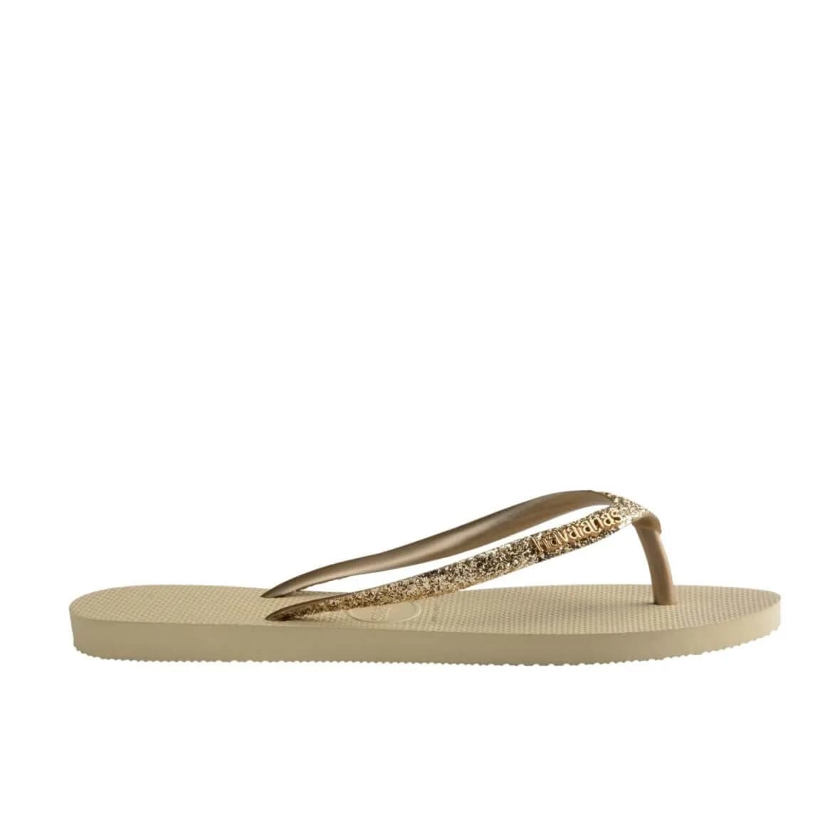 Havaianas Slim Glitter II Kadın Terlik - Bej — Sarı