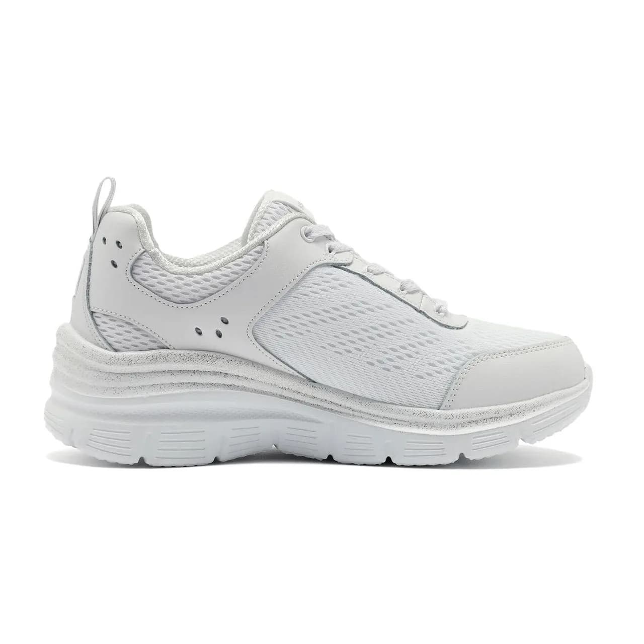 Skechers Fashion Fit Spor Ayakkabı Beyaz-Gümüş görsel 1