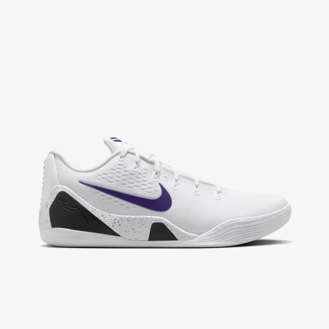Nike Kobe 9 Elite Low EM Protro 'White Court Purple' — Beyaz