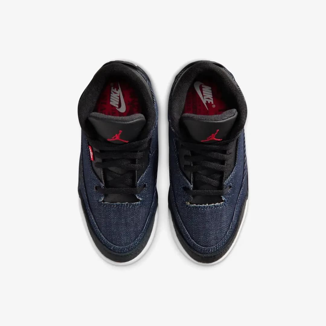 Nike Air Jordan 3 x Levi's® 'Indigo and Gym Red' (PS) — Kırmızı · IQ8058-400 (6/9)