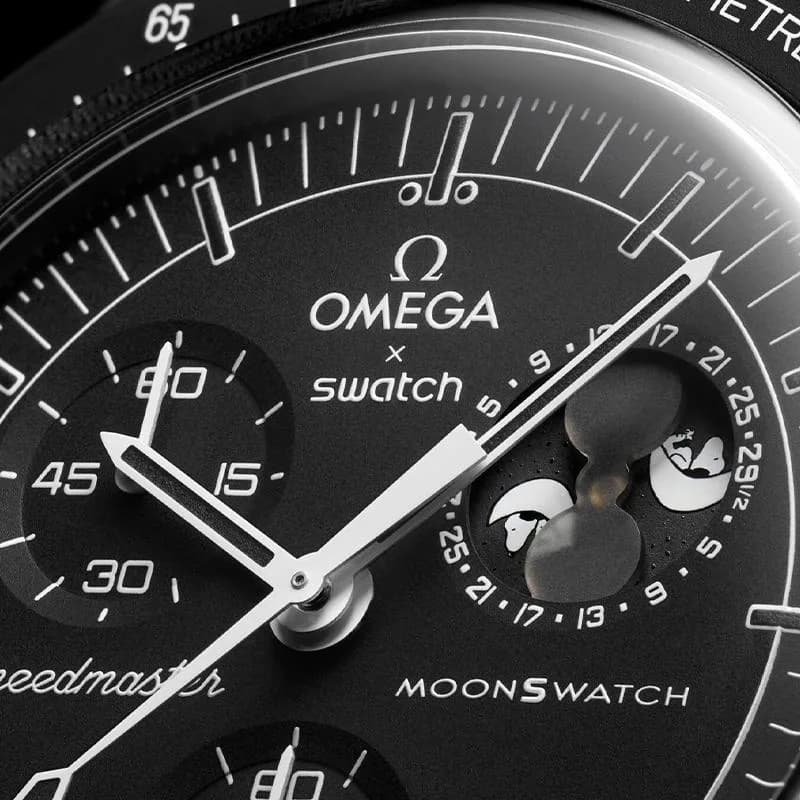 Swatch x Omega Moonphase Snoopy Black — Saat, Siyah · SO33B700 (5/6)