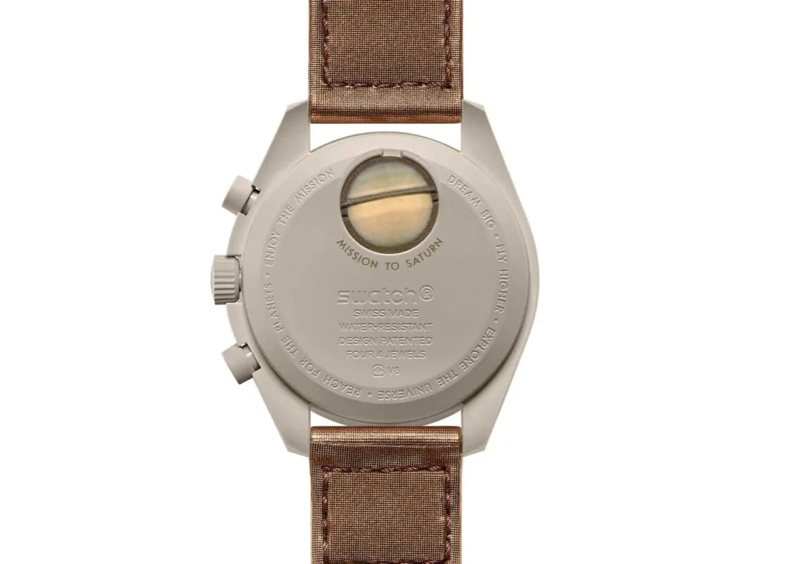 Swatch x Omega Saturn — Saat, Kahverengi · SO33T100 (3/4)