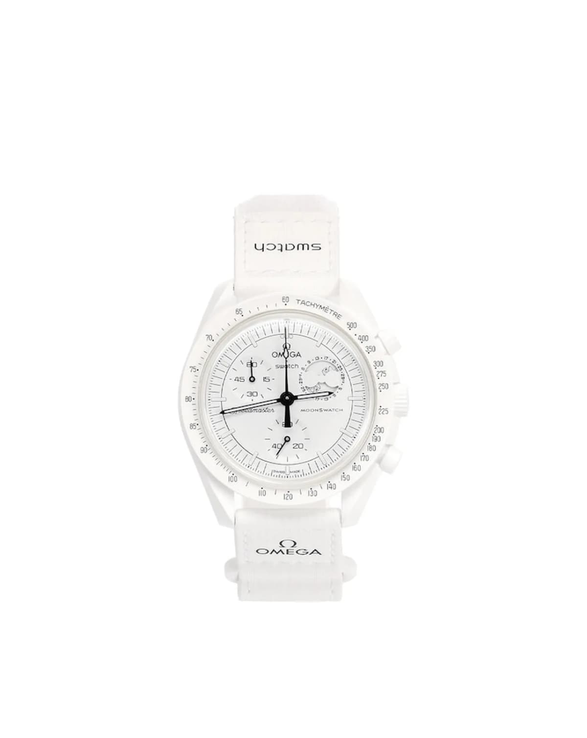 Swatch x Omega Moonphase Snoopy White — Saat, Beyaz