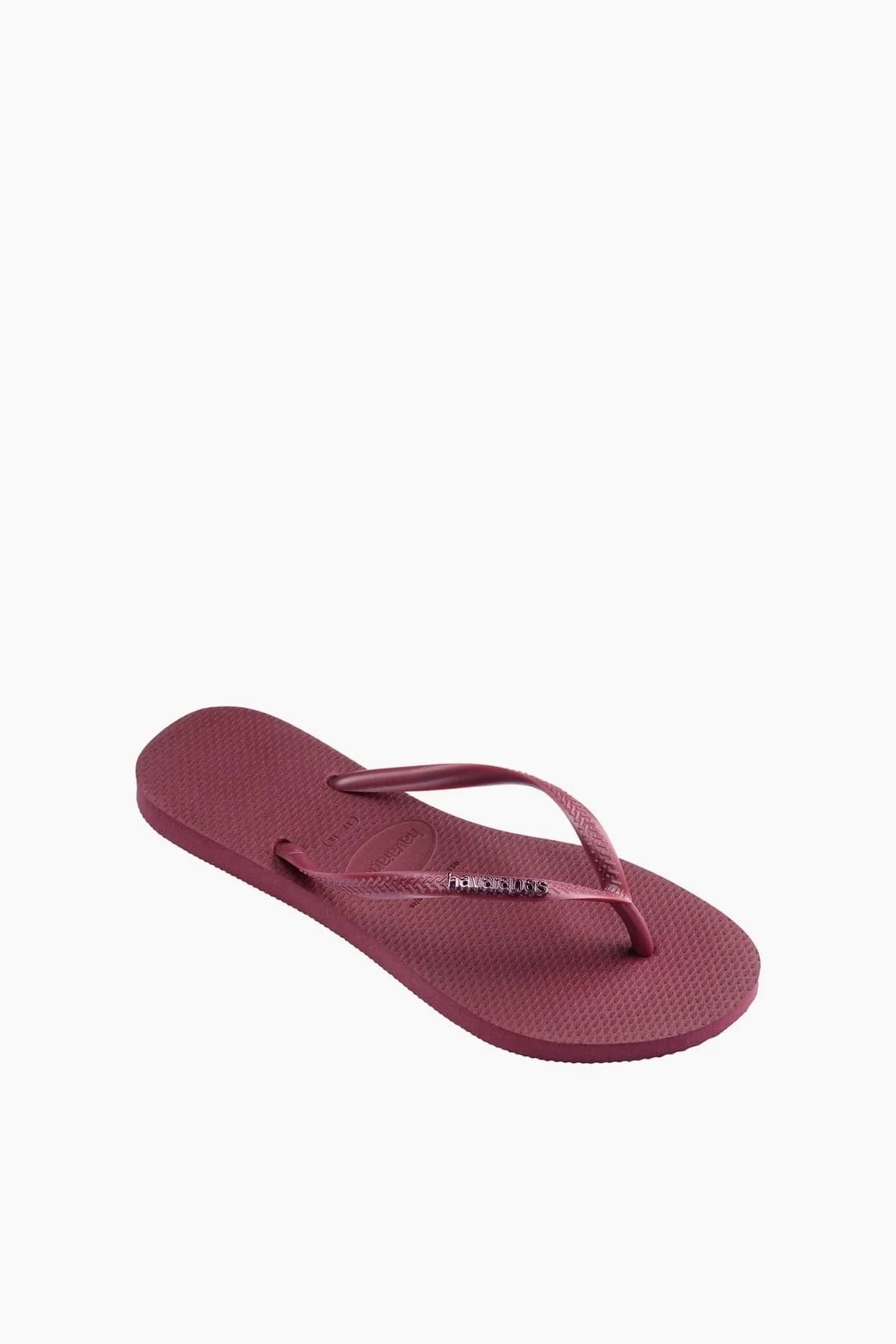 Havaianas Kadın Slim Logo Metallic Terlik Bordo görsel 1