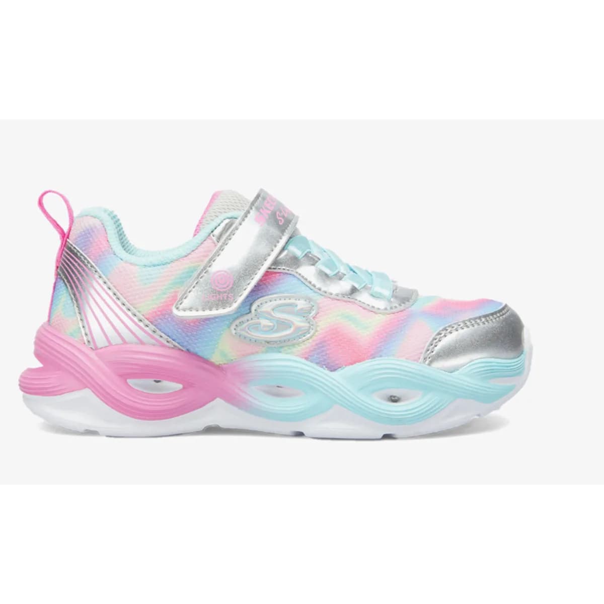 Skechers Twisty Glow - Sorbet Swirl Büyük Kız Çocuk Gri Işıklı Spor Ayakkabı