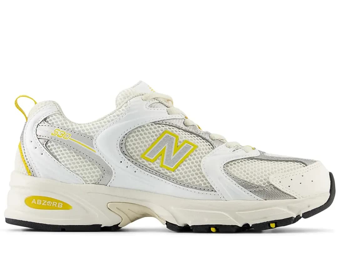 New Balance 530 Unisex White Yellow