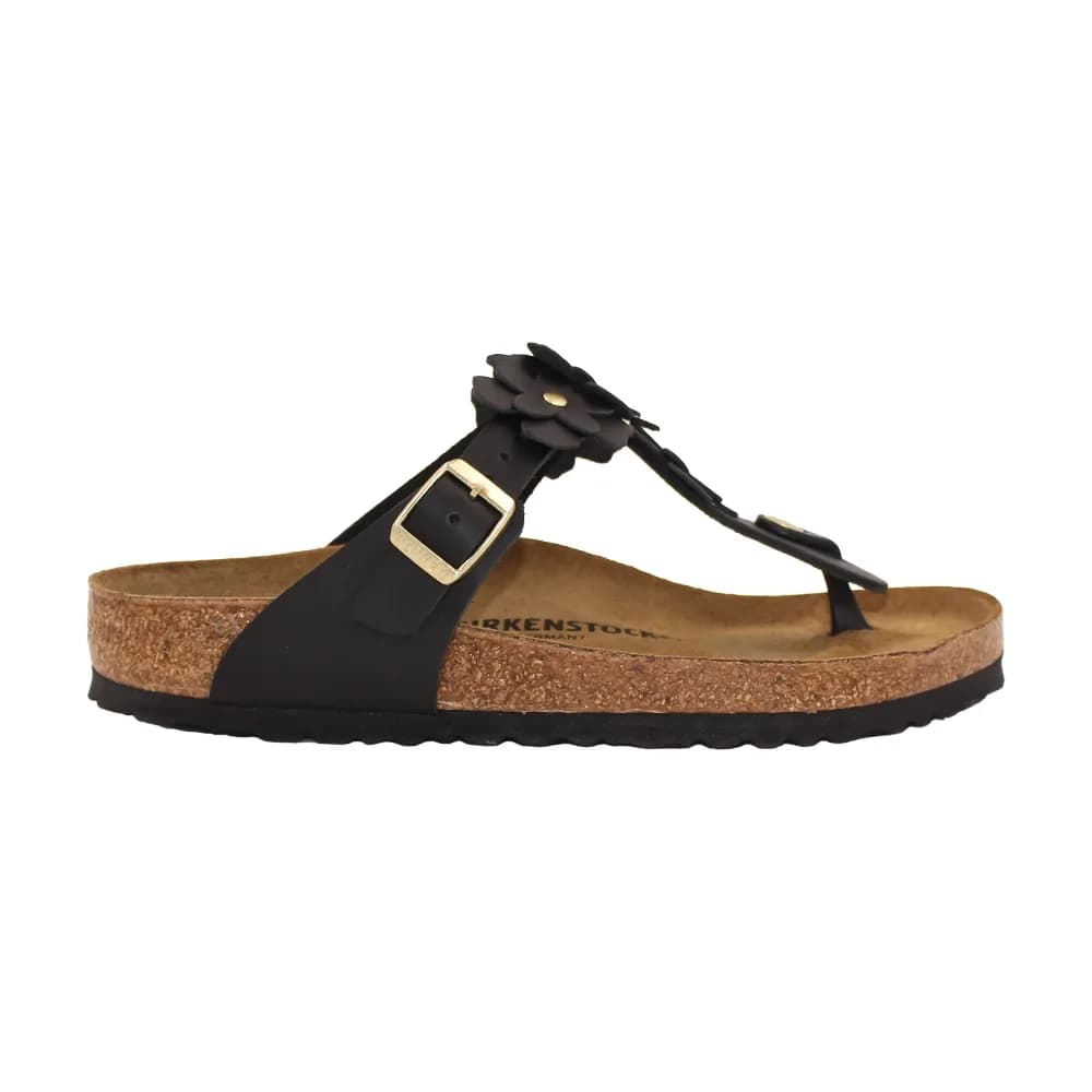 Birkenstock Gizeh Flower Embellishment Kadın Terlik Siyah görsel 1