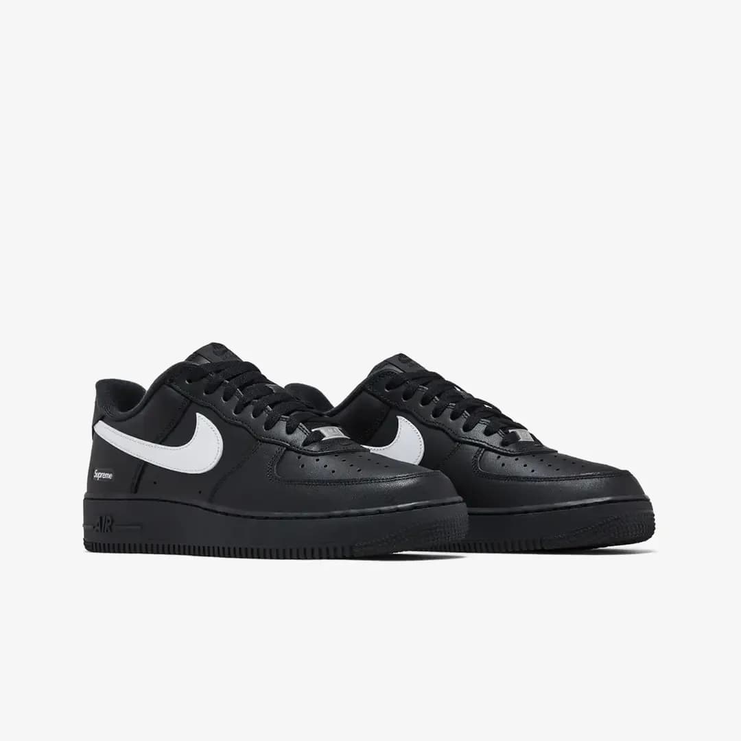 Nike x Supreme Air Force 1 Low 'Black White' — Siyah · CU9225-002 (4/5)