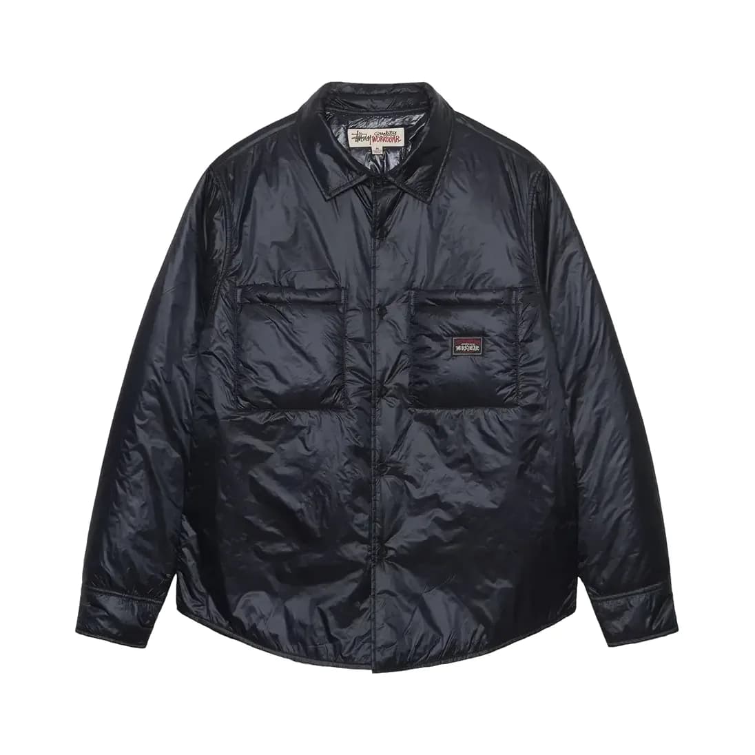 Stussy Fatigue Over Shirt Nylon 'Black' — T-shirt & Sweatshirt, Siyah · 1110315-BLACK