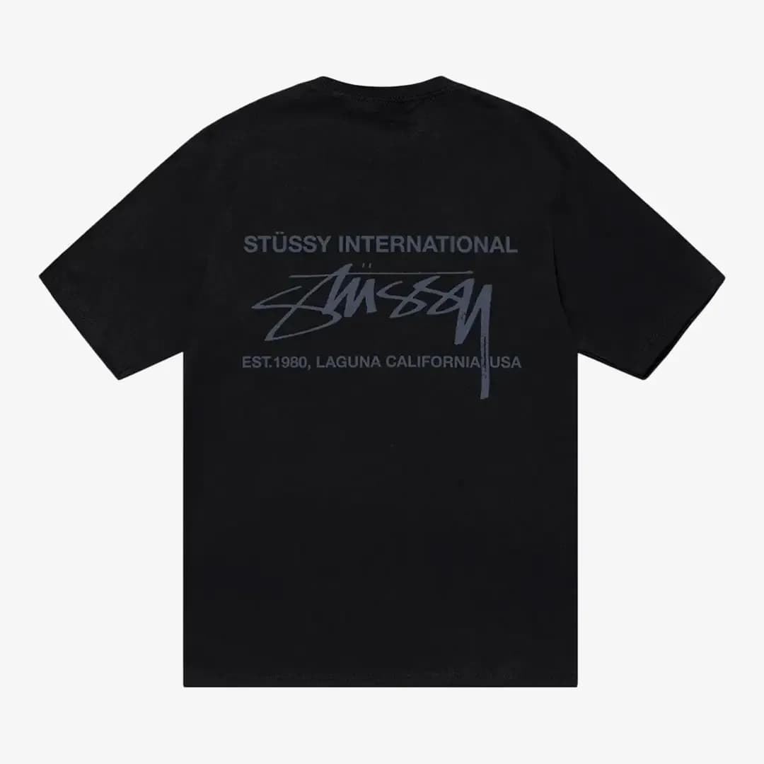 Stussy Smooth International Tee 'Black' — T-shirt & Sweatshirt, Siyah · 1905039-BLACK (2/2)