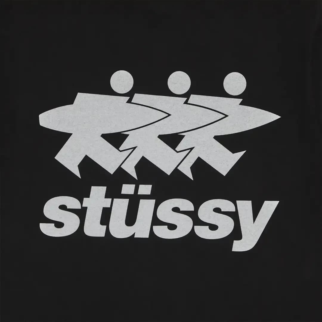 Stussy Surf Walk Pig Dyed Tee 'Black' — T-shirt & Sweatshirt, Siyah · 1905063-BLACK (3/3)
