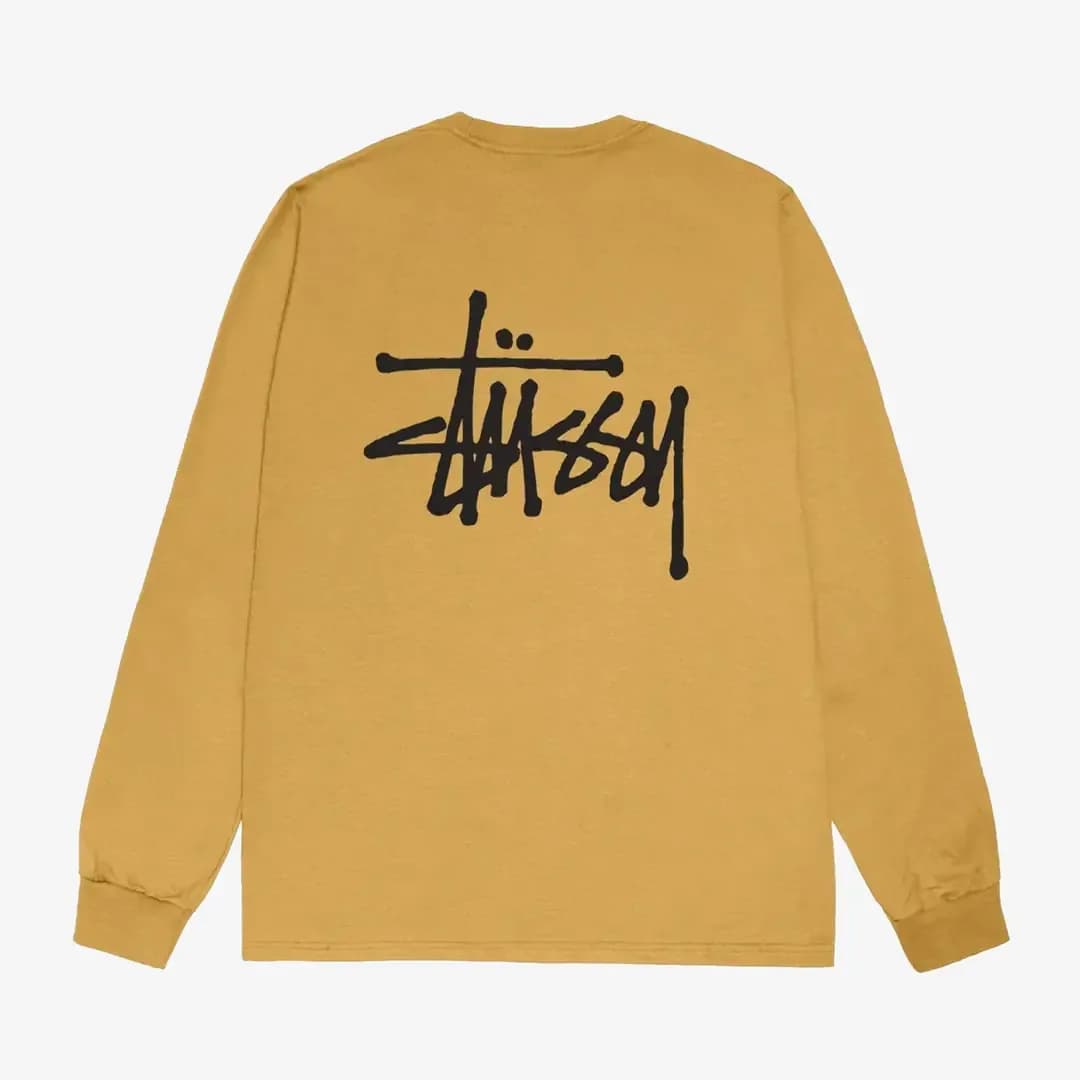 Stussy Basic Stüssy LS Tee ‘Curry’ — T-shirt & Sweatshirt, Çok Renkli · 1915000-CURRY (2/2)