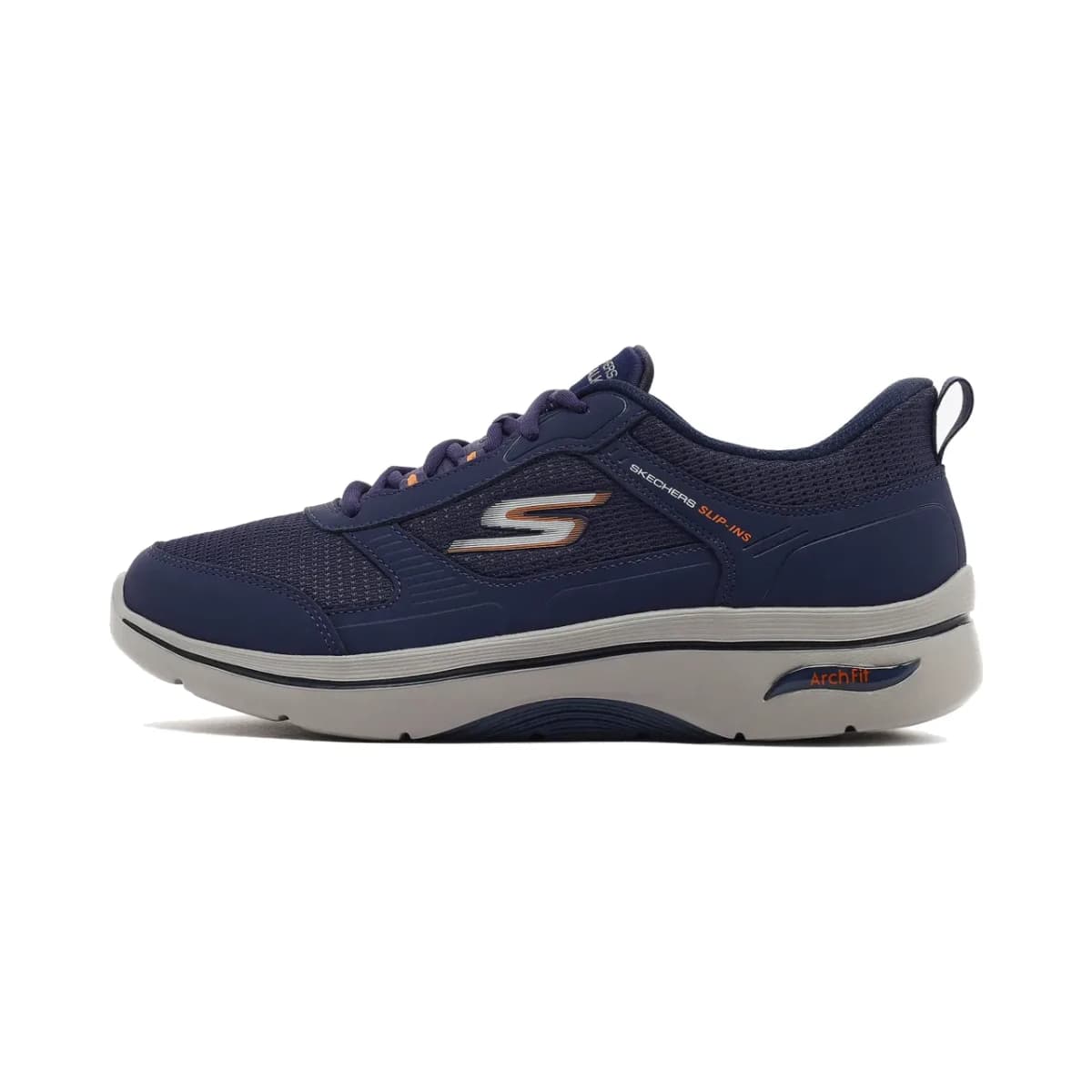 Skechers Go Walk Arch Fit 2.0 - Seared Erkek Lacivert Yürüyüş Ayakkabısı — Turuncu · 216650-NVOR (2/7)