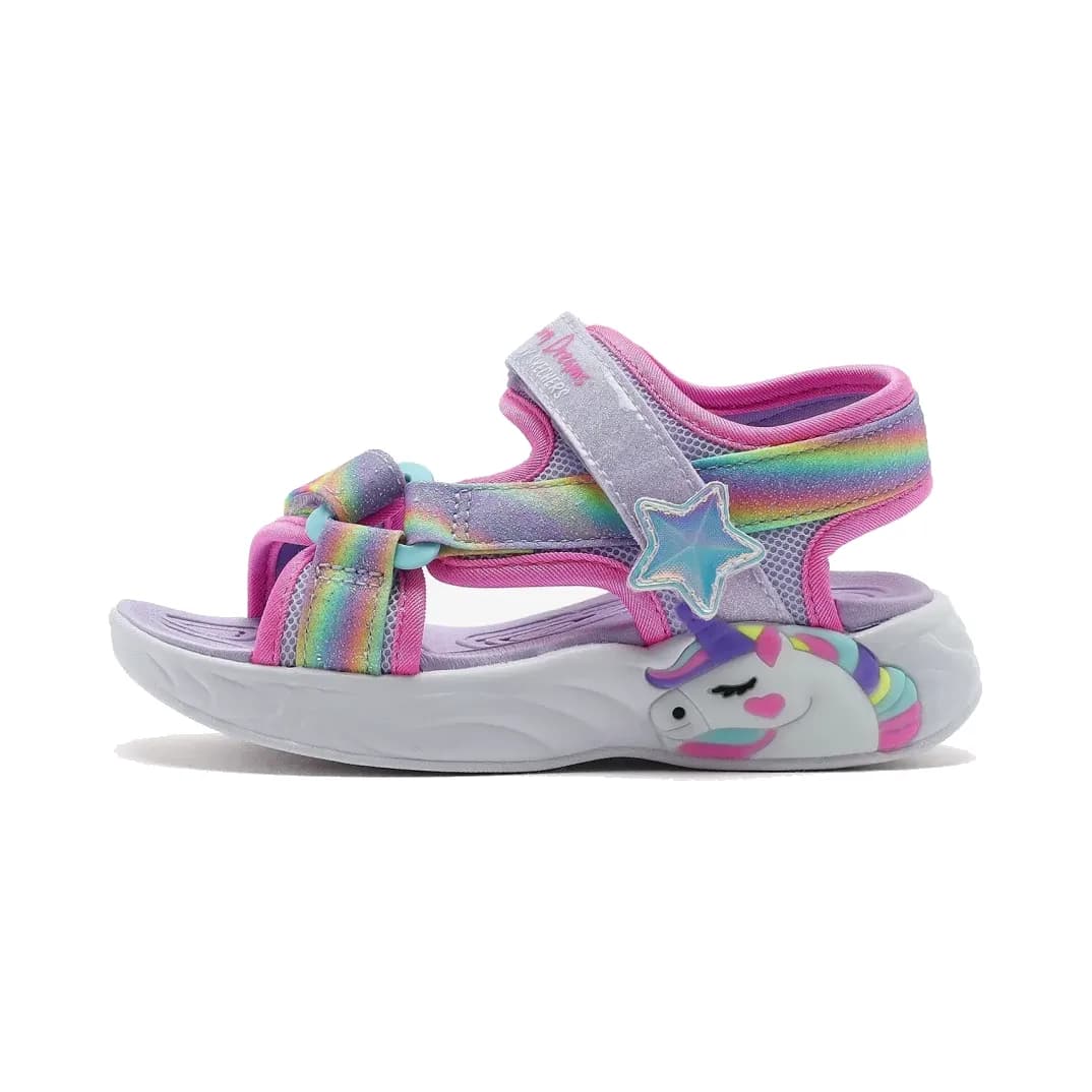Skechers Unicorn Dreams Sandal - Dreamy Unicorns Küçük Kız Çocuk Mor Işıklı Sandalet — Pembe · 303107N-LVMT (2/8)
