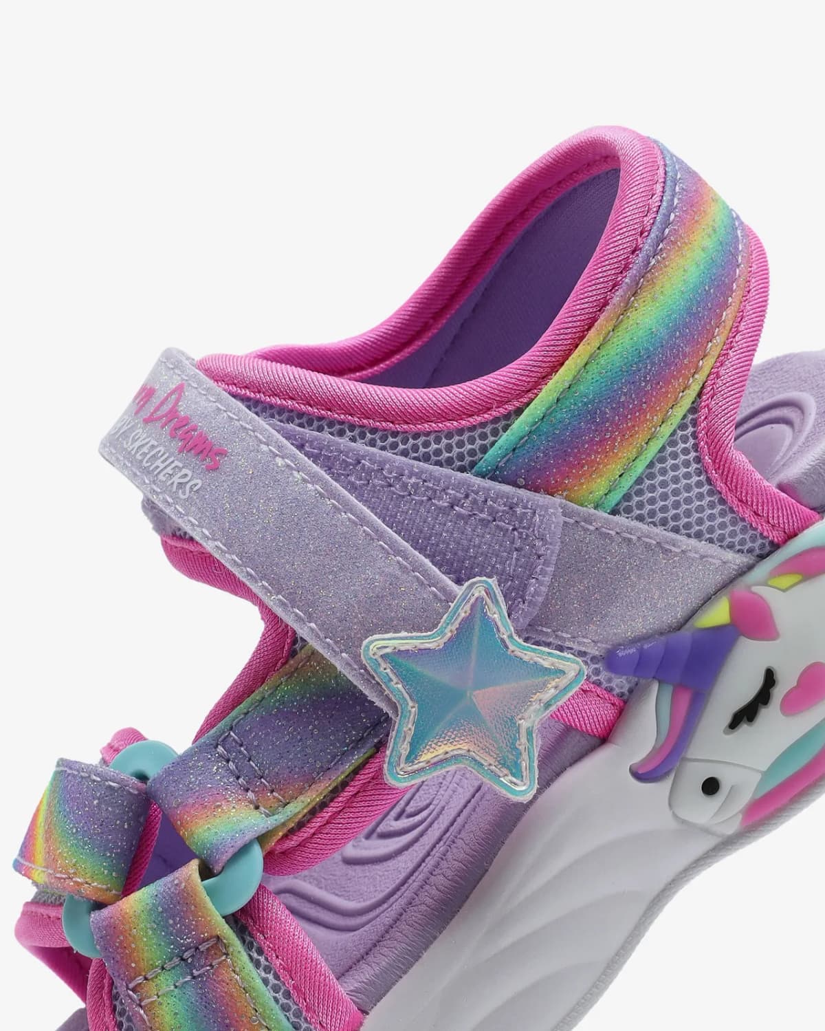 Skechers Unicorn Dreams Sandal - Dreamy Unicorns Küçük Kız Çocuk Mor Işıklı Sandalet — Pembe · 303107N-LVMT (7/8)